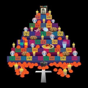 Imagen de portada del videojuego educativo: Elementos del altar de muertos, de la temática Costumbres