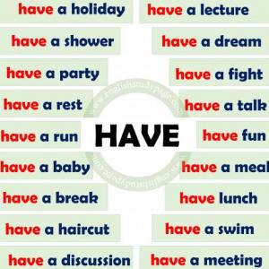 COLLOCATIONS WITH HAVE