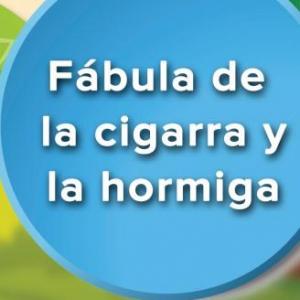 Imagen de portada del videojuego educativo: Fábula la Cigarra y la Hormiga, de la temática Lengua