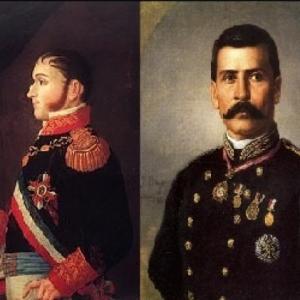 Agustín de Iturbide y Porfirio Díaz a través de la historia de México.