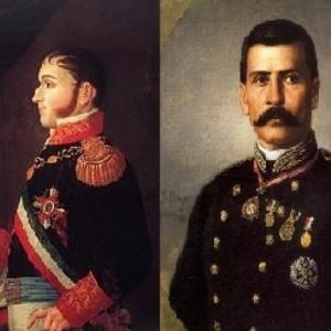 Agustín de Iturbide y Porfirio Díaz a través de la historia de México.