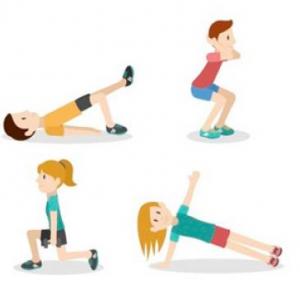 Imagen de portada del videojuego educativo: Encuentra el par de los ejercicios, de la temática Deportes