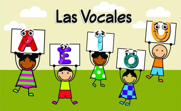 Imagen de portada del videojuego educativo: LAS VOCALES , de la temática Lengua