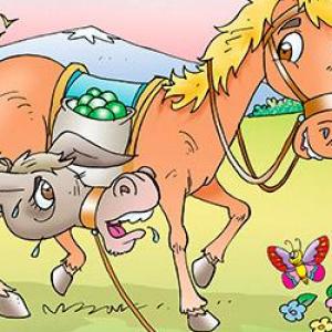 "El caballo y el asno"