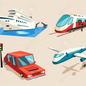 Busca los pares de los medios de transporte