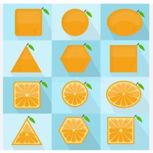 Las figuras en las  frutas