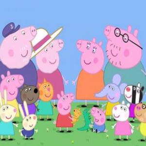Imagen de portada del videojuego educativo: Adivina el nombre de los personajes de Peppa Pig., de la temática Cine-TV-Teatro
