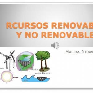 Identificar los recursos renovables y no renovables.