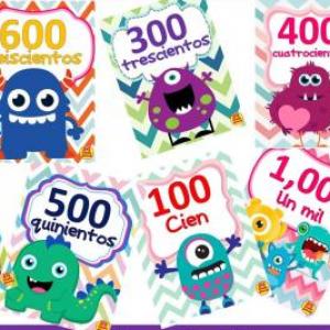 Imagen de portada del videojuego educativo: NUMEROS DE 100-100 HASTA EL 1000, de la temática Matemáticas