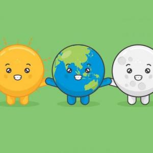 la tierra el sol y la luna:3