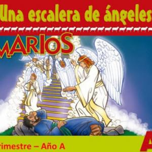 Imagen de portada del videojuego educativo: ÁNGELES EN UNA ESCALERA, de la temática Religión