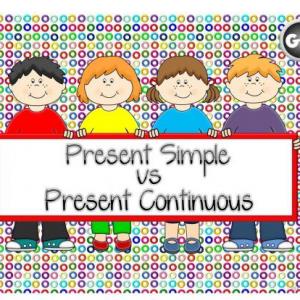 Imagen de portada del videojuego educativo: Present and Progressive Tense Game, de la temática Idiomas