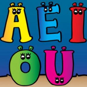 Imagen de portada del videojuego educativo: LAS VOCALES, de la temática Lengua