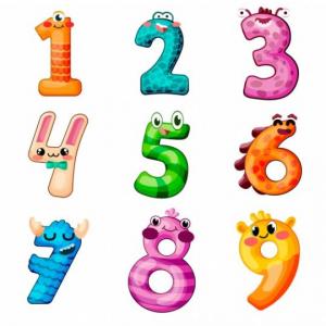 Imagen de portada del videojuego educativo: Números 1- 5, de la temática Matemáticas