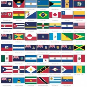 Continentente americano-Banderas