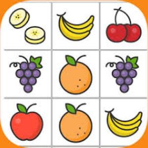 Portada del juego Juego de memoria con las frutas – Lengua