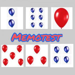 Imagen de portada del videojuego educativo: Juego de memoria con globos, de la temática Matemáticas