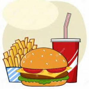 Cartoon about harmful food