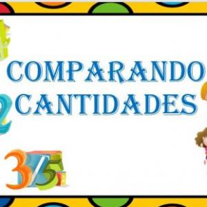 Imagen de portada del videojuego educativo: Comparando cantidades, de la temática Matemáticas