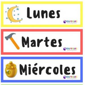Imagen de portada del videojuego educativo: Los días de la semana, de la temática Lengua