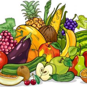 Fruits and vegetables