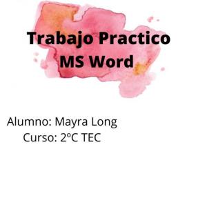 trabajo final Mayra Long