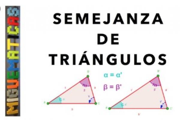 Imagen de portada del videojuego educativo: Semejanza de Triangulos, de la temática Matemáticas