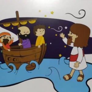 Sinfonía Dinamarca abeja Religión: Memotest clase 2 Jesús camina sobre el mar - Jesús camina sobre  el agua Pedro tormenta milagro