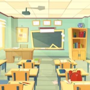 Imagen de portada del videojuego educativo: Objetos del Aula, de la temática Idiomas