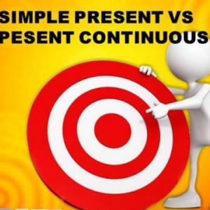 Portada del juego Present Simple vs. Present Continuous – Idiomas