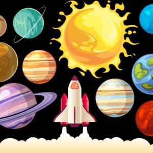 Imagen de portada del videojuego educativo: Los Planetas Nivel 5, de la temática Ciencias
