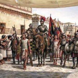 Imagen de portada del videojuego educativo: Conquista de México , de la temática Historia
