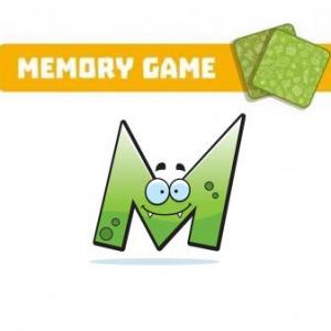Imagen de portada del videojuego educativo: Juego de memoria de la Letra M, de la temática Lengua