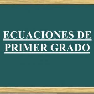 ECUACIÓN LINEAL