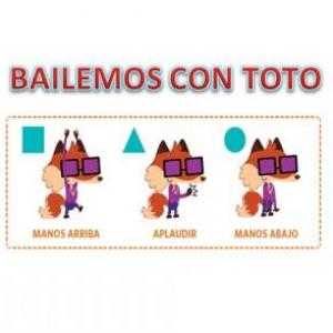 Imagen de portada del videojuego educativo: BAILAMOS CON TOTO, de la temática Informática