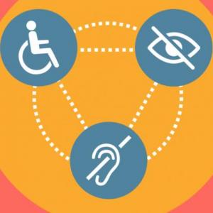 Imagen de portada del videojuego educativo: Dimensiones de la Accesibilidad, de la temática Salud
