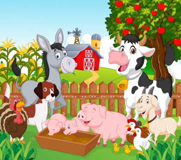 Imagen de portada del videojuego educativo: Animales de granja, de la temática Biología