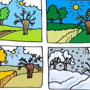 Imagen de portada del videojuego educativo: Seasons and Weather, de la temática Idiomas
