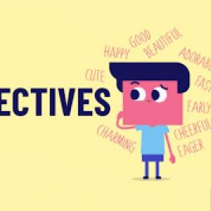 Imagen de portada del videojuego educativo: Adjectives II, de la temática Idiomas