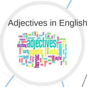 Imagen de portada del videojuego educativo: Adjectives, de la temática Idiomas