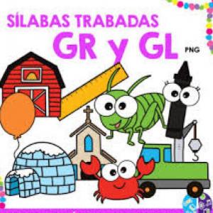 Imagen de portada del videojuego educativo: Grupo consonántico gl-gr, de la temática Lengua