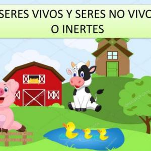 Imagen de portada del videojuego educativo: SERES VIVOS E INERTES , de la temática Ciencias
