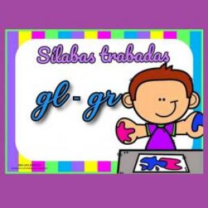 Imagen de portada del videojuego educativo: Juguemos con las sílabas gl - gr, de la temática Lengua