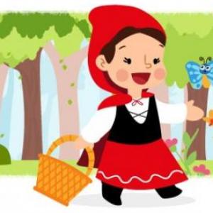 Imagen de portada del videojuego educativo: Juego comprensión lectora cuento de Caperucita Roja, de la temática Literatura