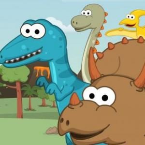 Imagen de portada del videojuego educativo: Dinolandia, de la temática Ciencias
