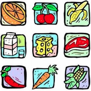 Imagen de portada del videojuego educativo: Grupos de alimentos, de la temática Alimentación