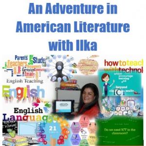 Imagen de portada del videojuego educativo: An adventure in American Literature with Ilka & Edlady, de la temática Literatura