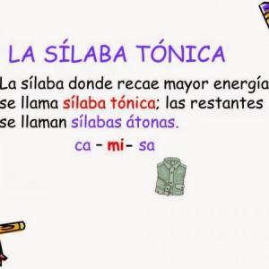 LA SILABA TONICA