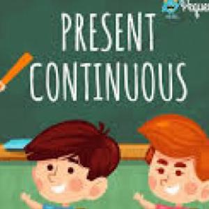 Imagen de portada del videojuego educativo: Present Continuous, de la temática Idiomas