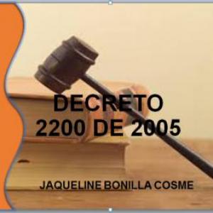 JUEGO DE LA OCA, DECRETO 2200 DE 2005